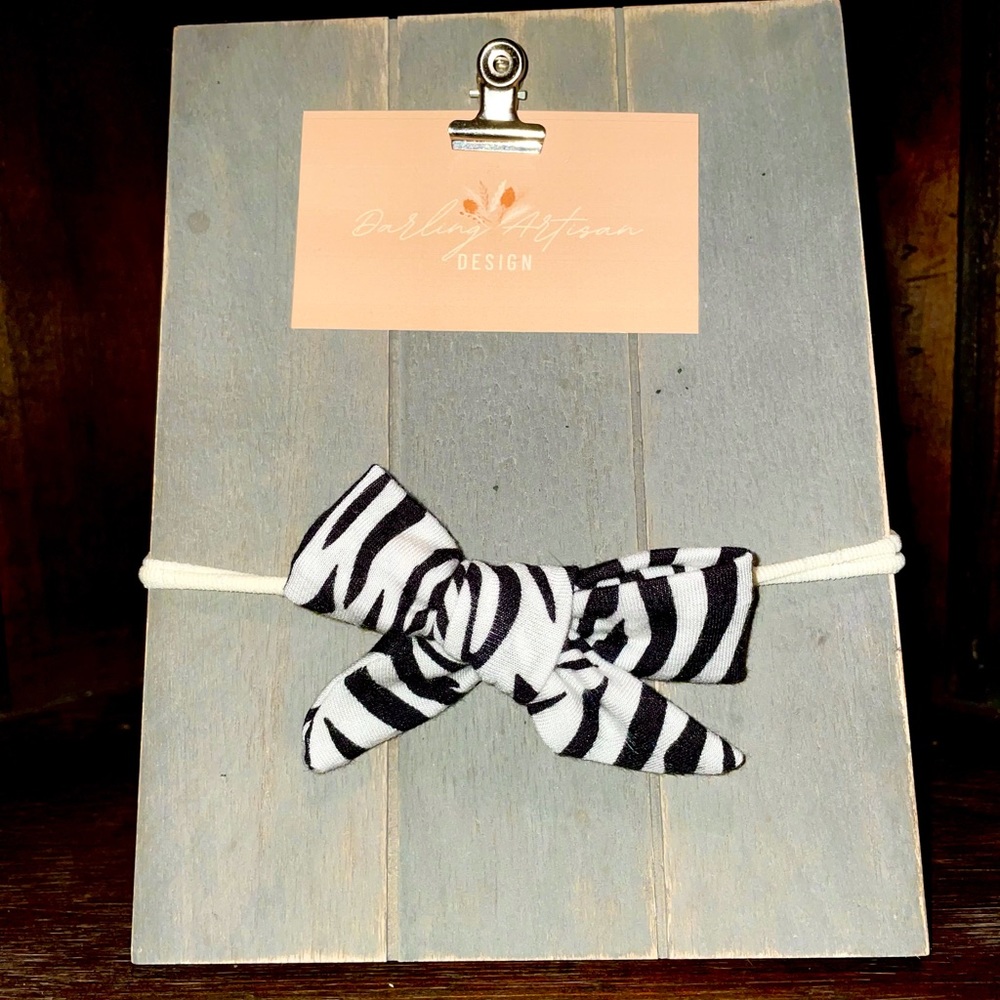 Zebra hair bow
